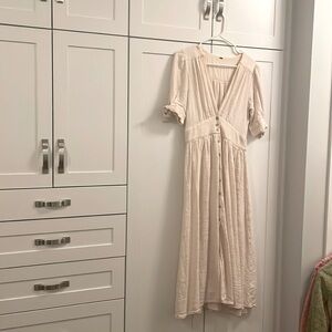 Cream Free People midi dress